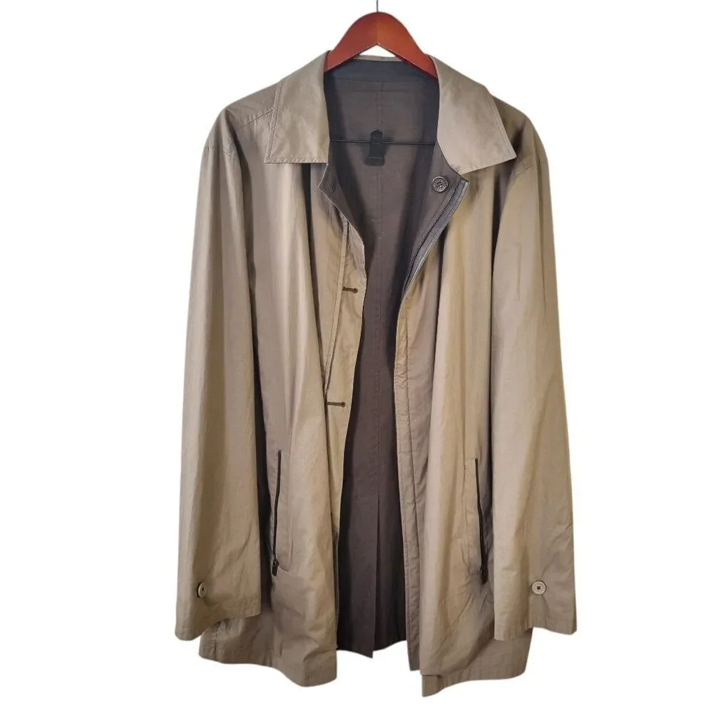 Ermenegildo Zegna Men's Beige/Grey Lightweight Jacket -(double-faced) - Picture 1 of 15
